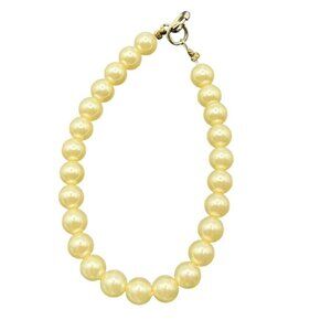Vintage Faux Pearl Bracelet With Gold-Tone Clasp
